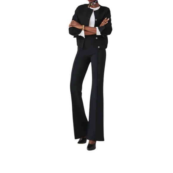 Spanx Classic Navy Super Smooth Ponte Flair Pant M - Picture 1 of 4